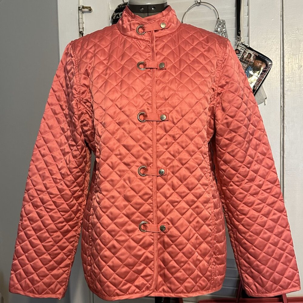 Quilted Jones New York Signature Pink Jacket